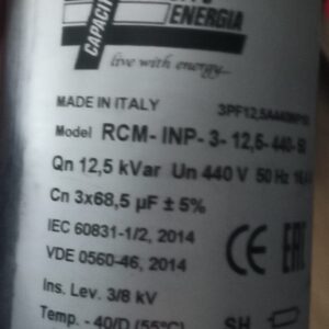 Kondensator RCM  12,5kVar/440V GRUPPOENERGIA