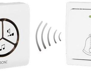 Dzwonek bezprzewodowy VIRONE DB-3 bezbateryjny przycisk,learning system,80m