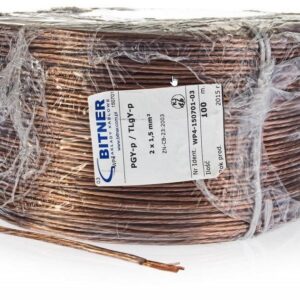 PRZEWÓD GŁOŚNIKOWY BITNER BiTsound PGY-p (TLgY) 2x0,75mm2 ROLKA 100m.