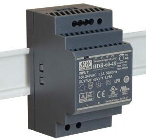 ZASILACZ IMPULSOWY NA SZYNĘ DIN MEAN WELL HDR-60-48 48V/60W/1.25A
