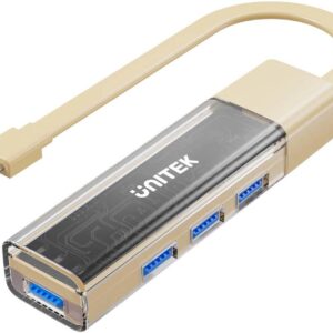 Unitek Hub dwukierunkowy USB C/USB A 5Gbps kremowy