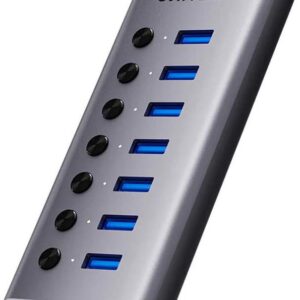 Unitek Hub USB A 3.0 7w1, 5Gbps z przełącznikami portów
