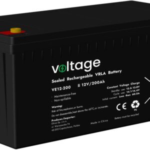 Akumulator AGM Voltage 12V 200Ah VE12-200 (Żywotność 6-9 lat)