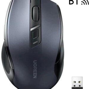 Mysz optyczna Ugreen MU006 bezprzewodowa USB 2.4GHz / Bluetooth 5.0 4000 DPI - czarna