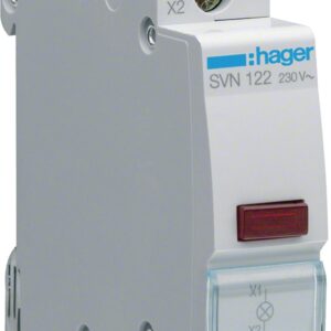 Lampka sygnalizacyjna, 230V AC, Czerwony LED HAGER SVN122