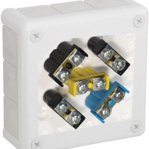 Puszka natynkowa z zaciskami 12 wlotów VIPLAST VP-51 BIAŁA IP55 118x118x46mm 051-51