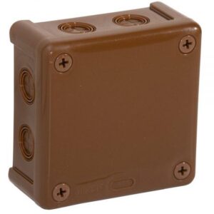 Puszka natynkowa pusta 8 wlotów VIPLAST VP-42 BRĄZOWA IP55 98x98x42mm 042-02