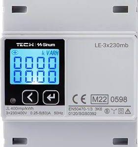 Trójfazowy dwukierunkowy licznik energii LE-3x230mb Tech sterowniki