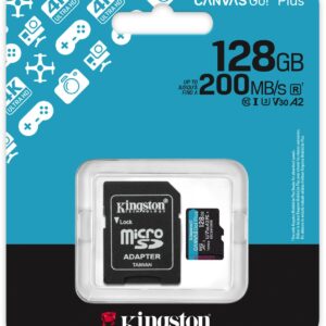 Karta pamięci microSD 128GB Kingston CanvasGo! Plus 200MB/s A2 U3 V30 + adapter