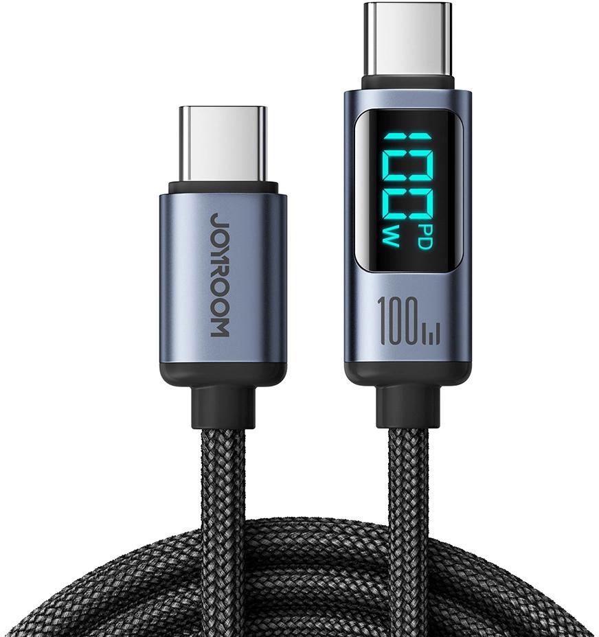 Kabel Joyroom Prism Series A16 USB-C / USB-C 100W 1.2m z wyświetlaczem LED