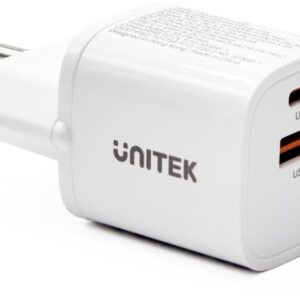 Unitek Ładowarka sieciowa 1x USB-A 1x USB-C QC PC 3.0 33W biała