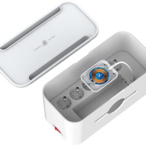 LISTWA ANTYPRZEPIĘCIOWA Z ZABEZPIECZENIEM Energizer 5x SCHUKO 2x USB-A 1x USB-C 2500W 10A KABEL 2M MAGNETIC