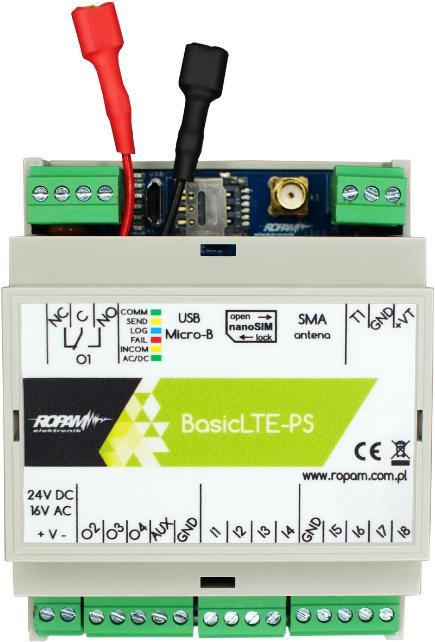 ROPAM Basic4G-PS-D4M  moduł powiadomienia i sterowania LTE (2G/4G)