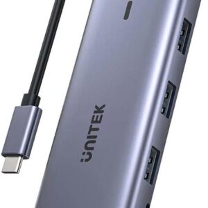 Unitek Hub 9w1 USB C Gigabit Ethernet HDMI VGA 3x USB A czytnik kart PD 100W