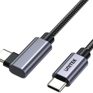 Unitek Kabel USB-C kątowy 90° PD100W 0,5m