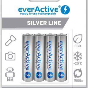 Akumulatorki AAA / R03 Ni-MH everActive 800mAh Silver Line (box 4 szt.)