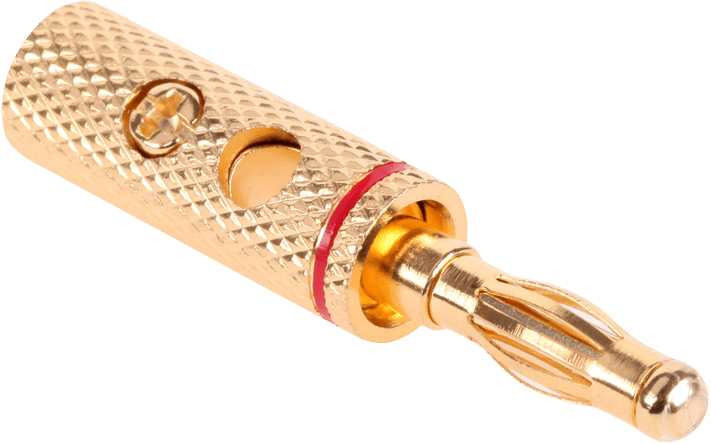 Wtyk głośnikowy banan złoty Cabletech