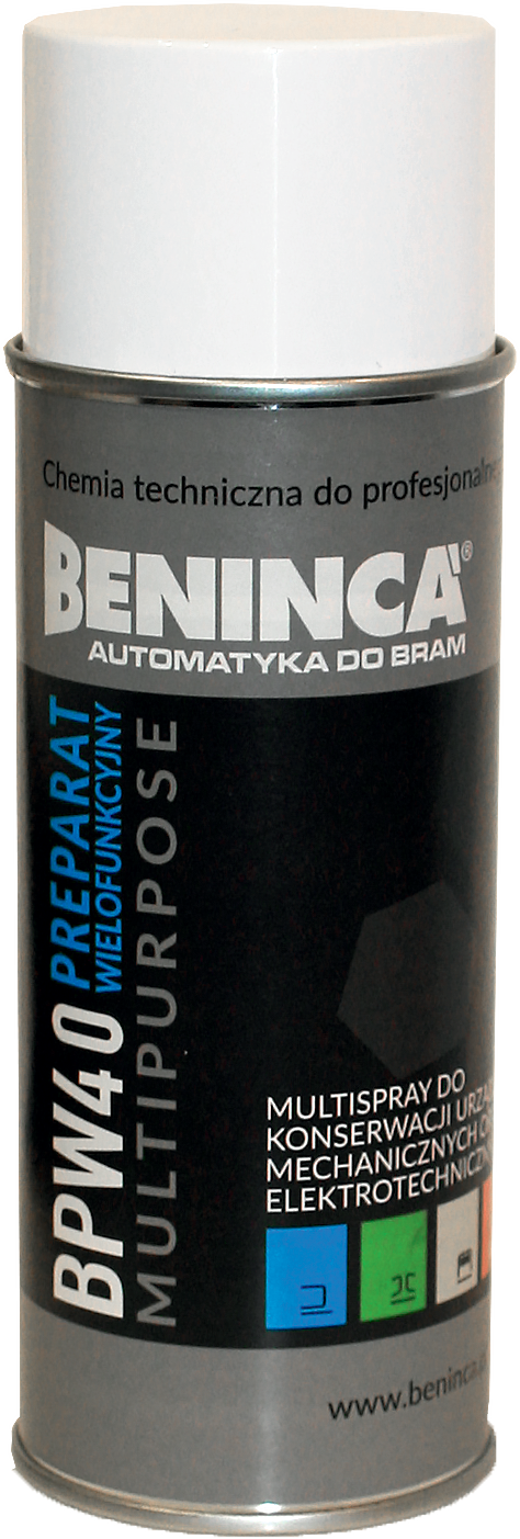 CHEMIA: Preparat wielofunkcyjny Beninca BPW40 400ml do bram/automatyki/napędów