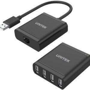 Unitek Y-2516 przedłużacz USB 2.0 po skrętce 4xUSB