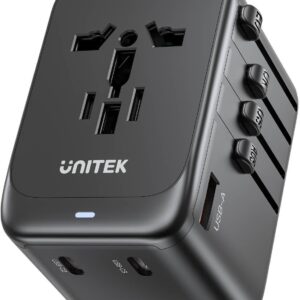 Unitek P1122ABK01 Ładowarka podróżna EU/US/UK/AUS PD 65 W