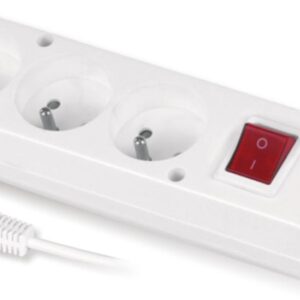 Przedłużacz z trzykrotnym gniazdem z wyłącznikiem 3x2p+Z 10A 3m biały