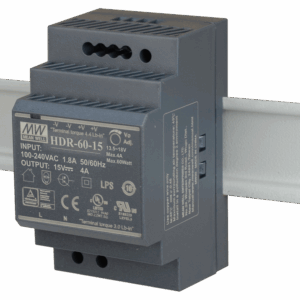 ZASILACZ IMPULSOWY NA SZYNĘ DIN MEAN WELL HDR-60-15 15V/60W/4A