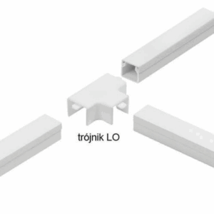 Osprzęt do listew elektroinstalacyjnych, trójnik BIAŁY LO 14x14 (1szt.)