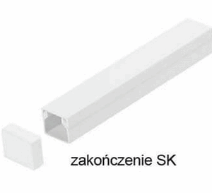 Osprzęt do listew elektroinstalacyjnych, zakończenie BIAŁY SK 14x14 1szt.