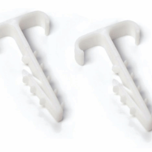 UCHWYT WBIJANY DO MOCOWANIA PRZEWODÓW PŁASKICH, PODWÓJNY UWT-1 (100szt.)