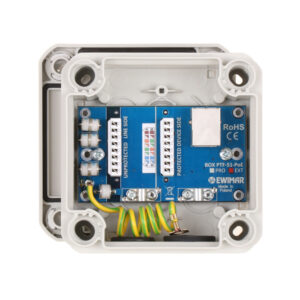 Zewnętrzne zabezpieczenie przeciwprzepięciowe IP serii EXTREME z ochroną PoE EWIMAR BOX-1-PTF-51-EXT/PoE