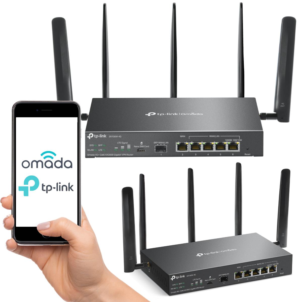 ROUTER TP-LINK 4G LTE Cat6 Omada AX3000 (ER706W-4G) - obrazek 2