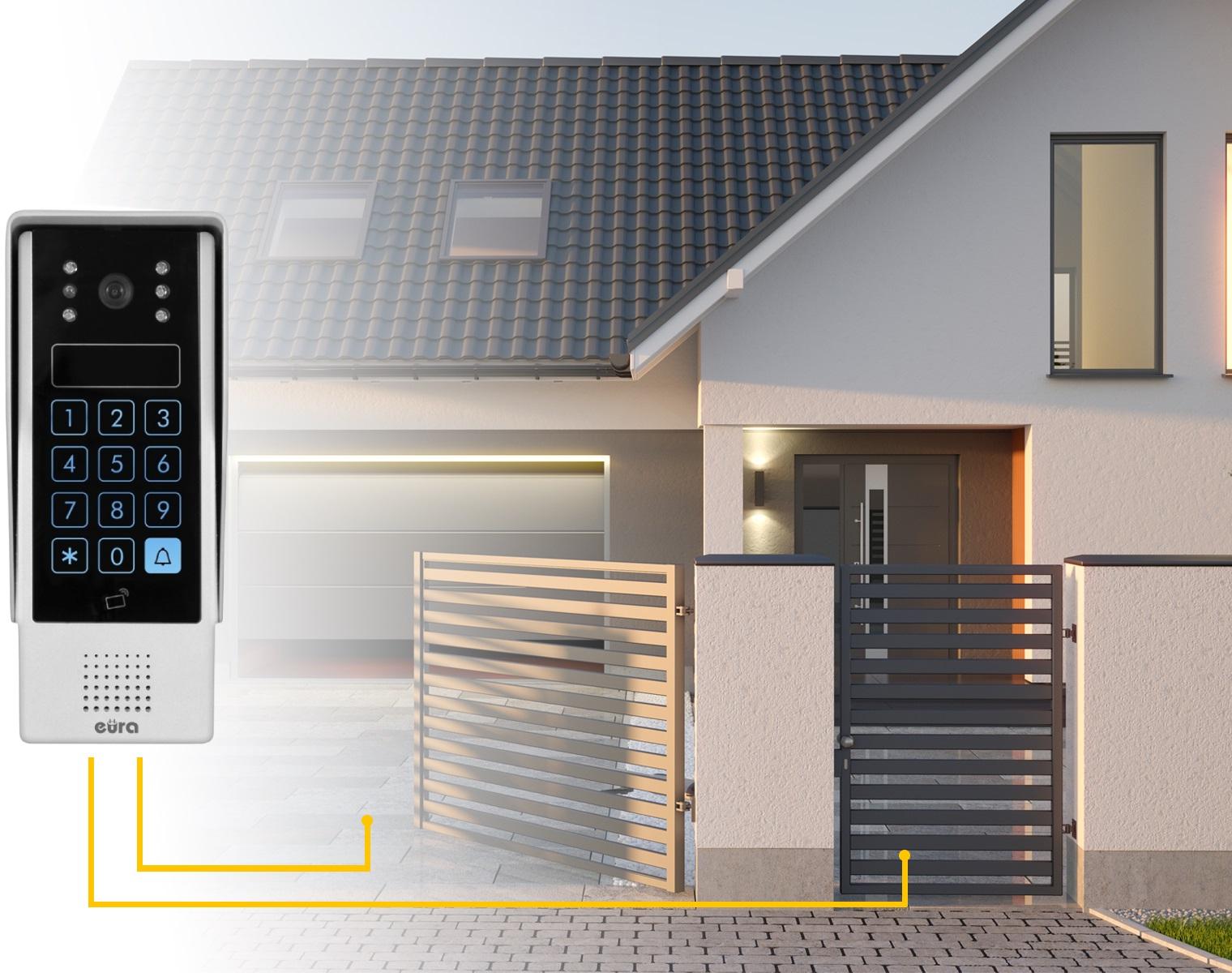 WIDEODOMOFON EURA VDP-90A3 DELTA + czarny monitor TUYA - obrazek 2