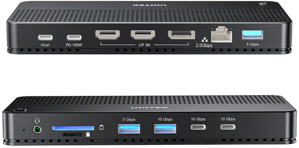 Stacja dokująca Unitek D1104A01 13w1 MST HDMI DP 8K PD 100W - obrazek 2