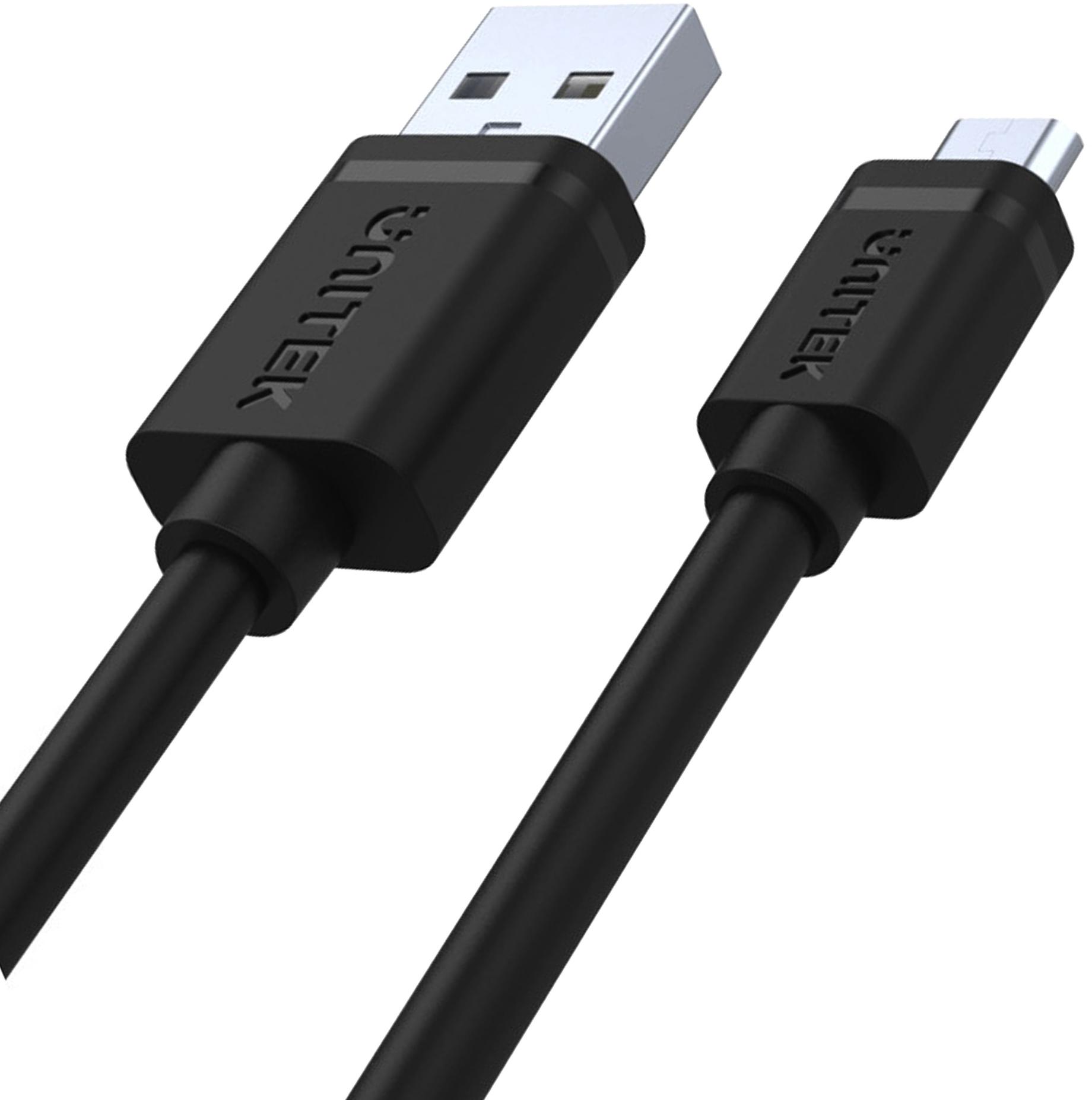 Kabel USB Unitek Y-C454GBK Mobile USB-microUSB 2.0 0,5m - obrazek 2