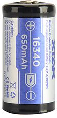 Akumulatorek 16340 / R-CR123 3,7V Xtar 650mAh (1 szt.) z zabezpieczeniem - obrazek 2