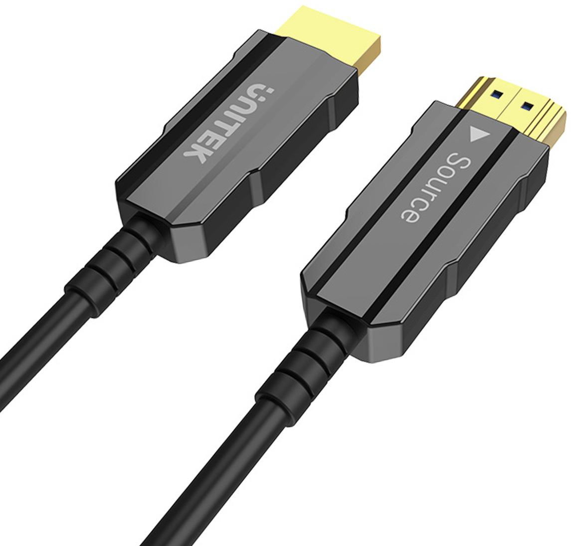 Unitek Kabel optyczny HDMI 2.0 AOC 4K 60Hz 50m - obrazek 2