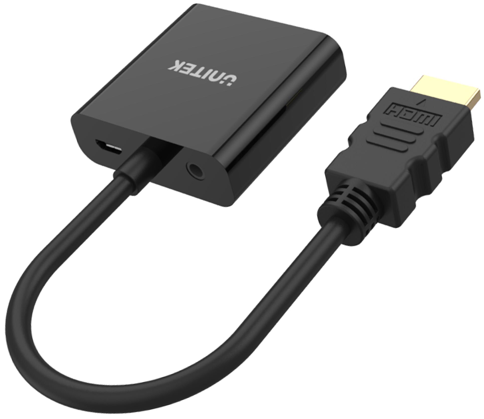 Adapter Unitek Y-6333 HDMI to VGA + audio - obrazek 2