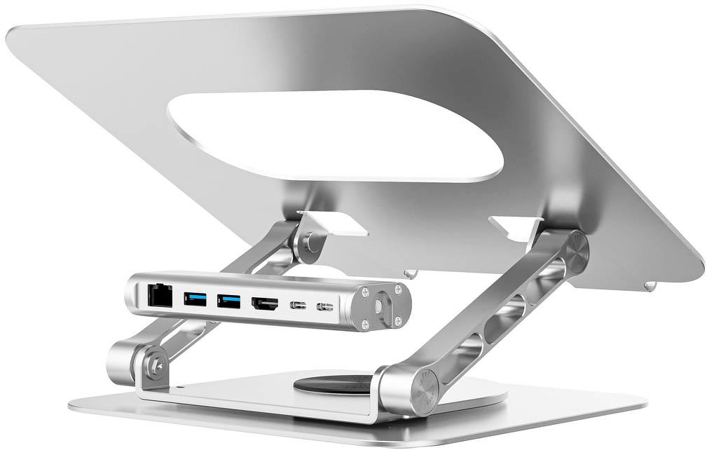 Unitek Podstawka pod laptop z odłączanym hubem USB-C HDMI 1,4, 4K PD 100W - obrazek 2