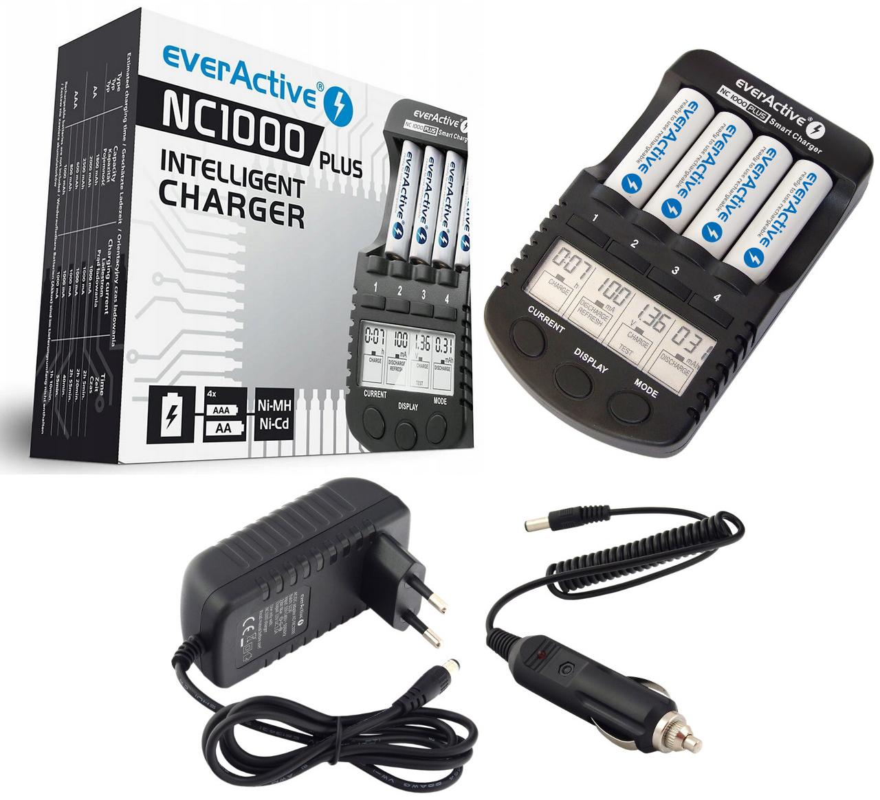 Ładowarka procesorowa do akumulatorków AA / AAA everActive NC-1000 PLUS - obrazek 2