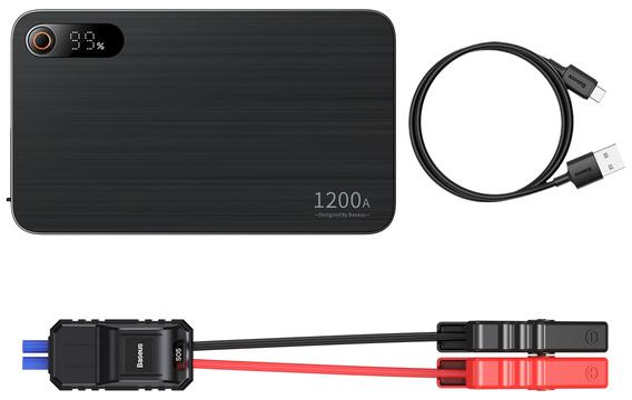 POWERBANK BOOSTER Baseus Super Energy Pro+ Jump Starter C00245700111-00 12000mAh 12V 1200A + KABLE KROKODYLKI - obrazek 3