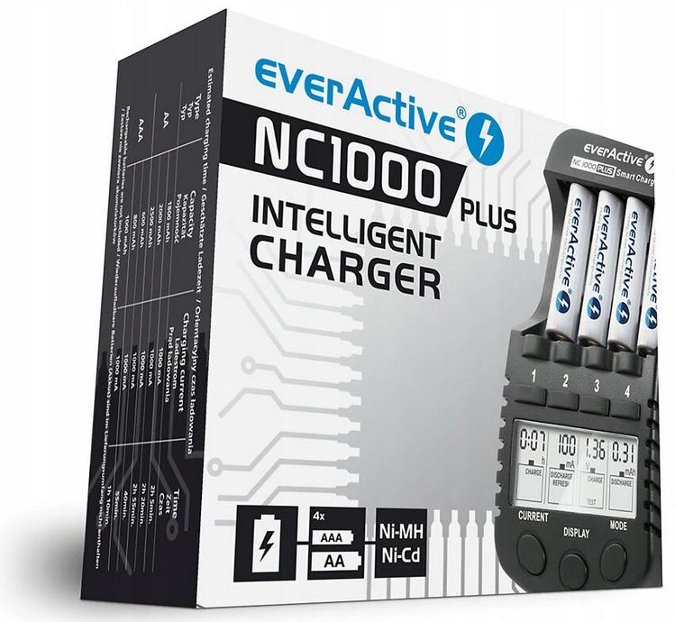Ładowarka procesorowa do akumulatorków AA / AAA everActive NC-1000 PLUS - obrazek 3