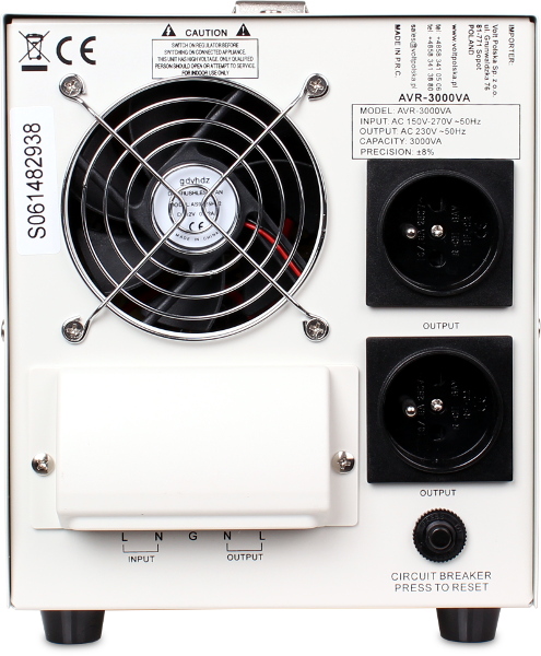 STABILIZATOR NAPIĘCIA VOLT POLSKA AVR 3000 - obrazek 3