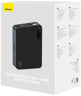 POWERBANK BOOSTER Baseus Super Energy Pro+ Jump Starter C00245700111-00 12000mAh 12V 1200A + KABLE KROKODYLKI - obrazek 5
