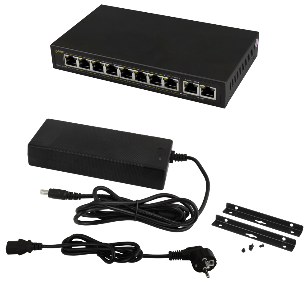 SWITCH POE PULSAR SG108 10-PORTÓW (8xPoE + 2xUPLINK) - obrazek 6