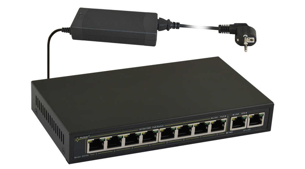 SWITCH POE PULSAR SG108 10-PORTÓW (8xPoE + 2xUPLINK) - obrazek 7