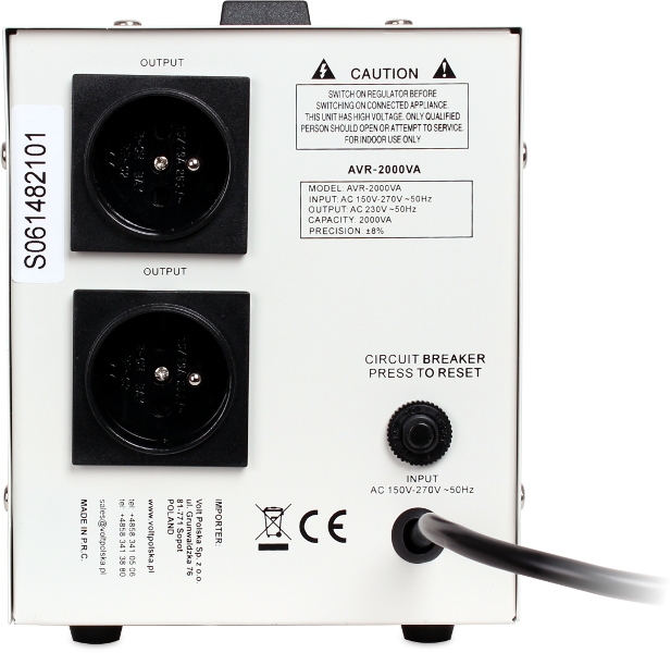 STABILIZATOR NAPIĘCIA VOLT POLSKA AVR 2000 - obrazek 3