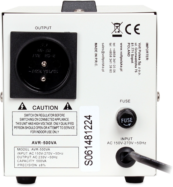 STABILIZATOR NAPIĘCIA VOLT POLSKA AVR 500 - obrazek 3