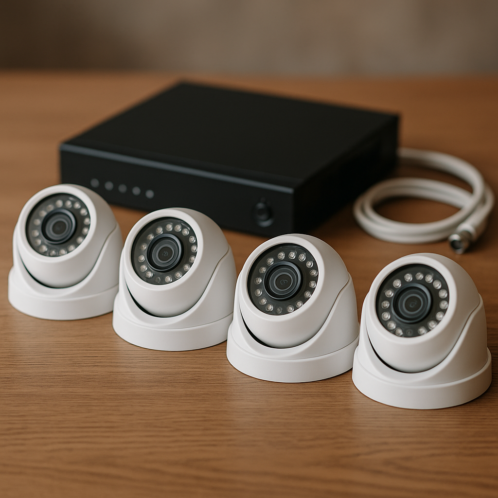 Zestaw monitoringu 4 kamery - bezpieczeństwo i zalety